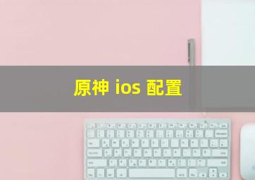 原神 ios 配置